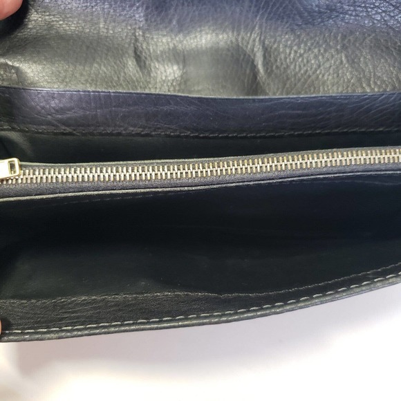 Celine Wallet Geniue Leather Black Envelope Card Holder Large Continental - Picture 5 of 12